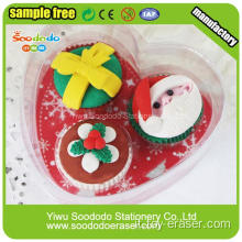 PVC Imballaggio Eraser Delicous regalo di Natale a forma di torta